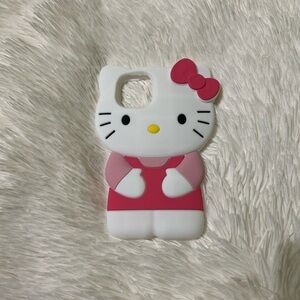 Hello Kitty iPhone 13 14 Case White Pink Kawaii Y2K